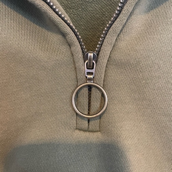 SOLD ❤️ Roolee green gray quarter zip sweatshirt - Picture 6 of 6